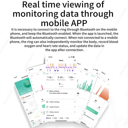 Smart Ring — Sleep, Heart Rate & Activity Tracker, No Subscription