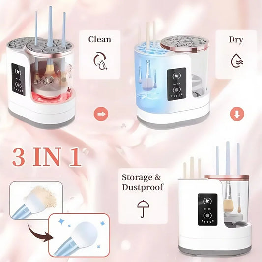 3-in-1 Electric Makeup Brush Cleaner, Dryer & Holder