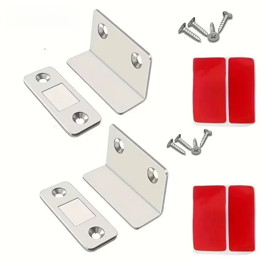 Invisible Magnetic Door Latches (2-Pack) — Strong Hold, Drill-Free