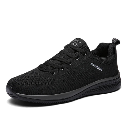 Men's Knit Mesh Sneakers — Lightweight Lace-Up Trainers, EU 39–48