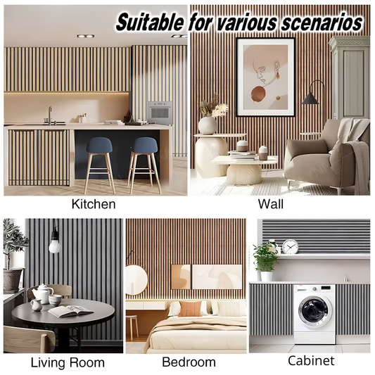 Wood Slat Wallpaper — Peel & Stick Contact Paper, Up to 48 sq ft | Renter-Friendly, No Drilling