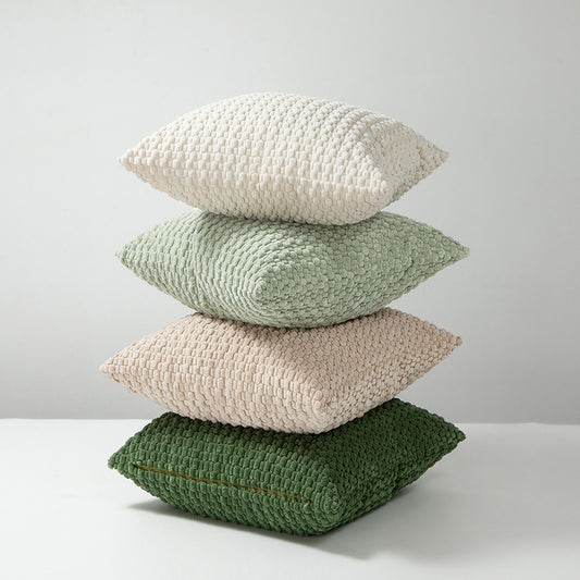 Kissenbezug in Popcorn-Struktur — Grobes Chenille, beidseitig