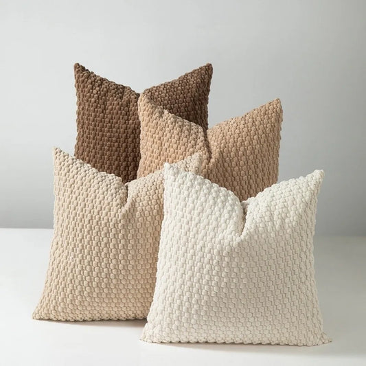 Corduroy Throw Pillow Covers — Soft Textured