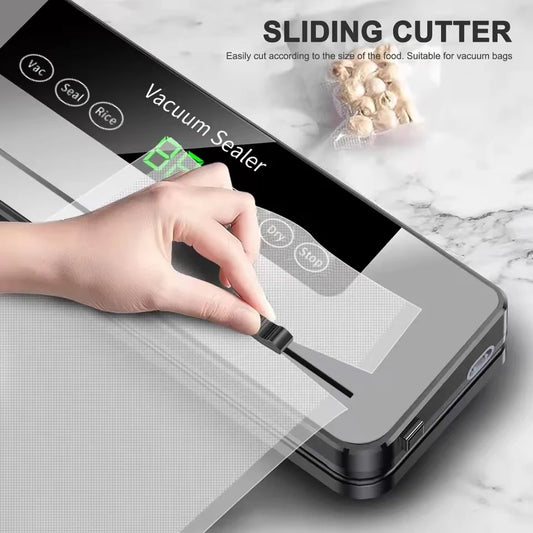 Vacuum Sealer with Built-In Bag Cutter — 65 kPa, Wet & Dry Modes