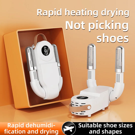 Foldable Shoe & Boot Dryer — PTC Constant Heat, 60/120/180-Minute Timer