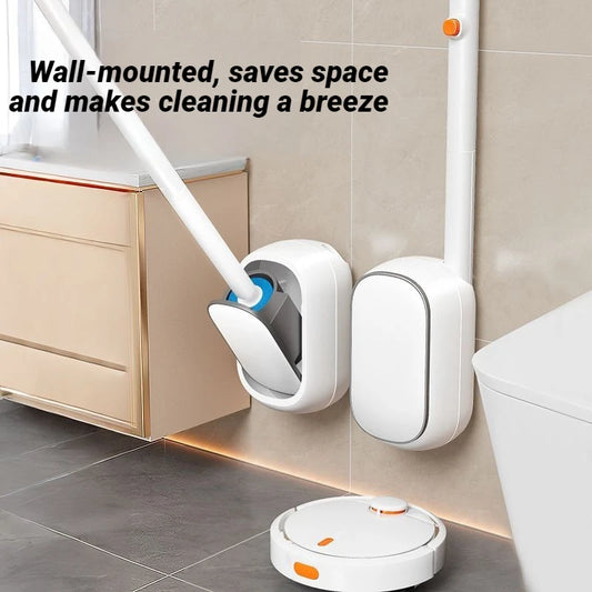 Disposable Toilet Brush Kit — Wall-Mounted, No-Touch Head Release