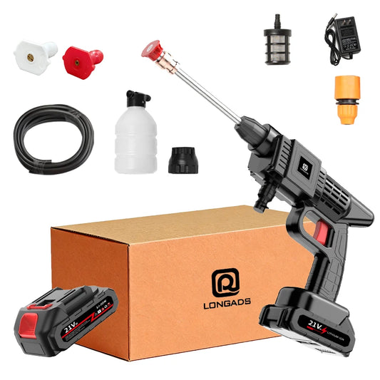 Cordless Pressure Washer — 21V Battery, Draws From Any Bucket