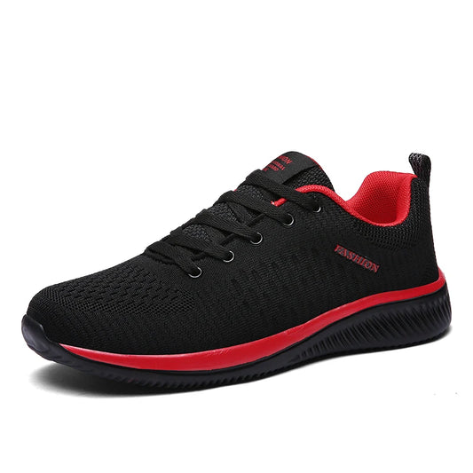 Men's Knit Mesh Sneakers — Lightweight Lace-Up Trainers, EU 39–48