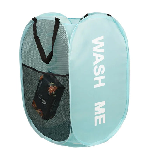 Pop-Up Mesh Laundry Hamper — Collapsible, Breathable, Space-Saving