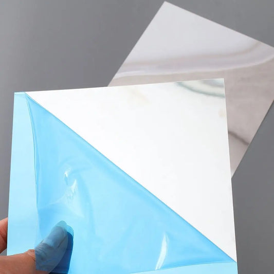 Flexible Mirror Wall Tiles — Peel-and-Stick, Cuttable, No Glass