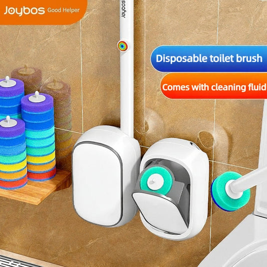 Disposable Toilet Brush Kit — Wall-Mounted, No-Touch Head Release