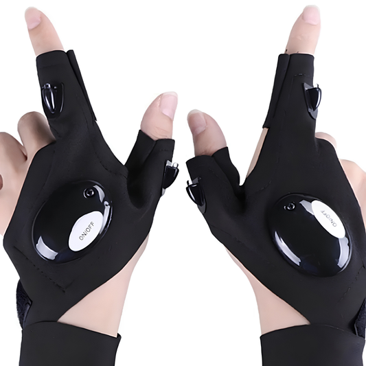 LED Flashlight Gloves — Thumb & Finger Lights for Night Fishing