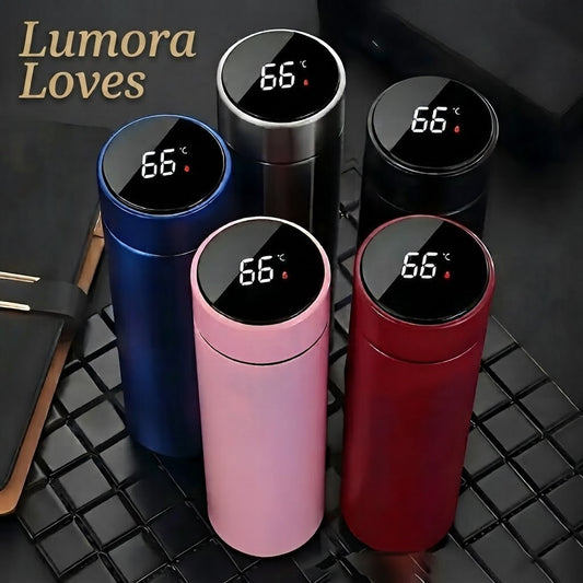 500ml Temperature-Display Thermos — Insulated Bottle