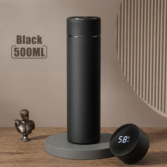 500ml Temperature-Display Thermos — Insulated Bottle